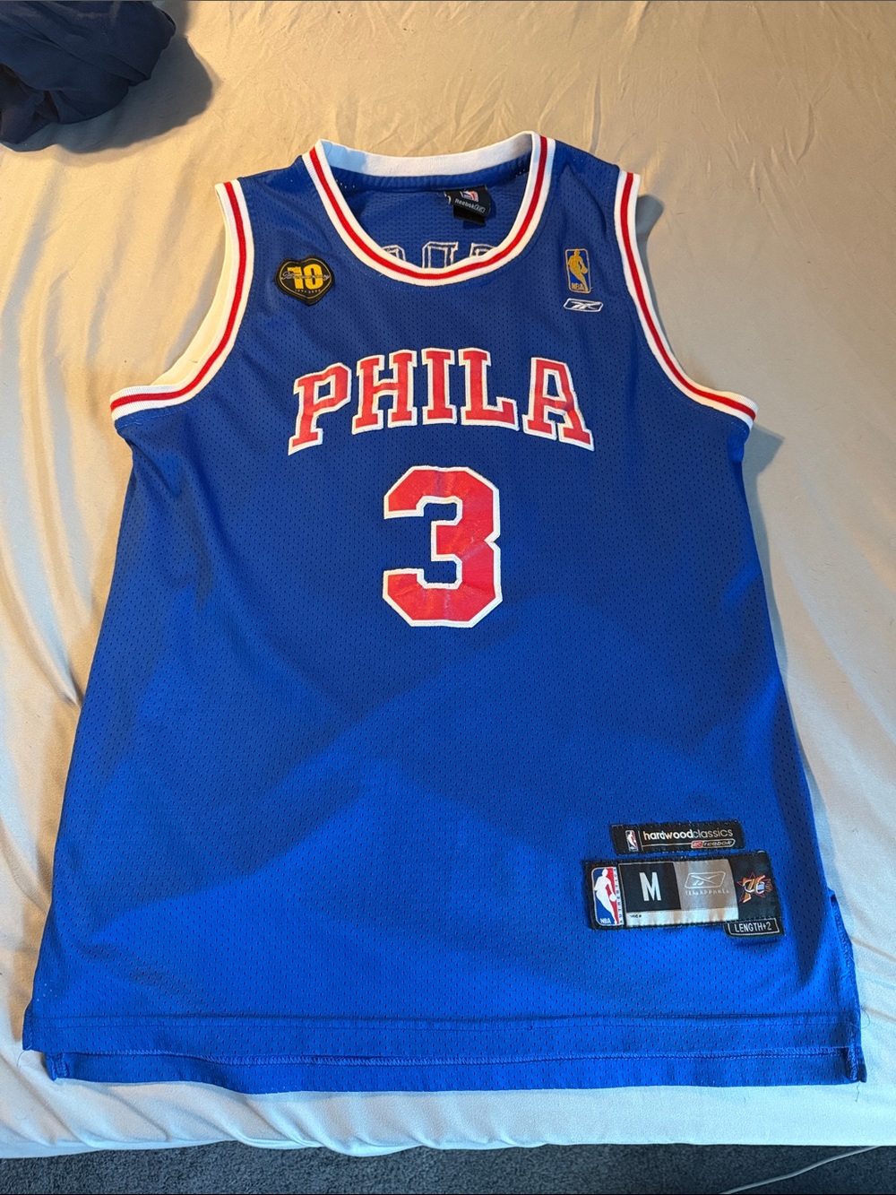 Allen Iverson 10yr Anniversary Philadelphia 76ers Rebook Jersey
